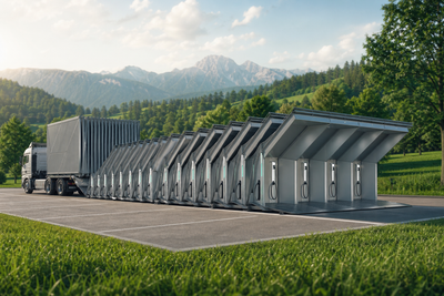 Tesla Accordion Supercharger Reported in Bavaria