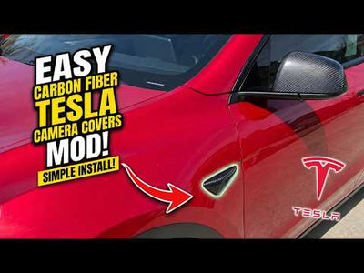 Tesery Model Y Kohlefaser-Seitenkameraabdeckungen Installationsanleitung