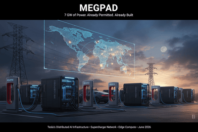 Tesla meldet „MEGAPOD“-Marke an: Modulare KI-Rechenzentren, gespeist vom 7 GW starken Supercharger-Netzwerk