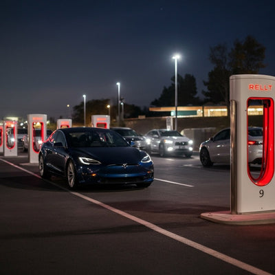 Tesla testet neue Lösung zur Behebung seltener Warteschlangenprobleme an Superchargern