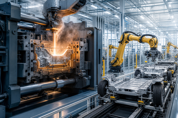 Toyota next-gen EV gigacasting production concept in Chinese factory