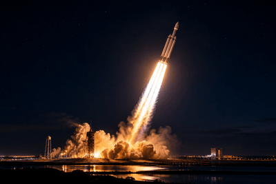 Falcon Heavy Launches First NRO Mission, Completing Tripleheader