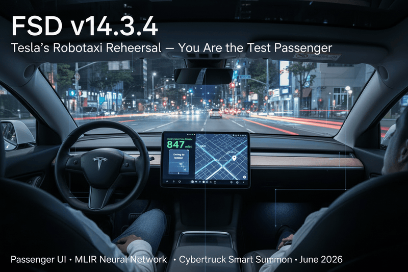 FSD v14.3.4 Is More Than an Update. It's Tesla's Robotaxi Rehearsal — With You as the Test Passenger. - Tesery Official Store