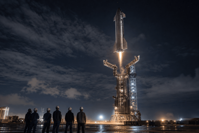 Reports: Musk updates Starship tower catch and reuse timeline - Tesery Official Store