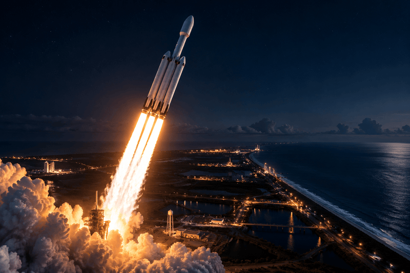 SpaceX Falcon Heavy Launches NROL-97 Spy Satellite from KSC - Tesery Official Store