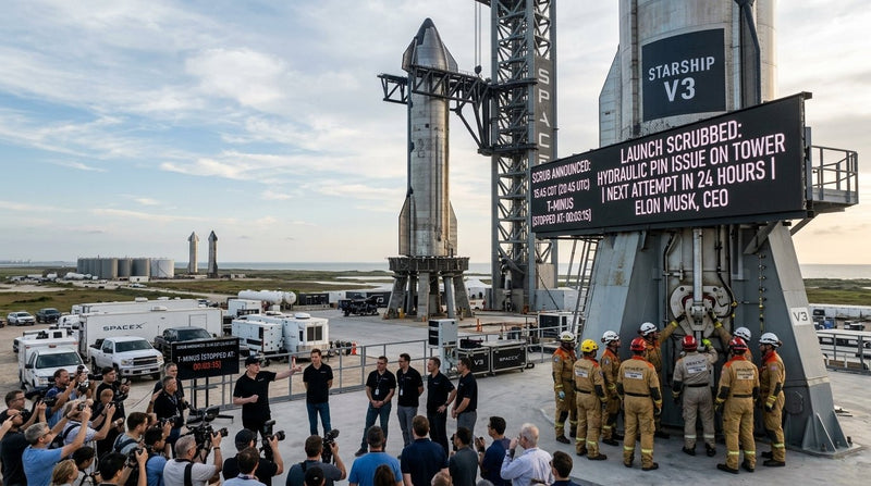 SpaceX Scrubs Starship V3 Debut Flight, Cites Minor Ground Issue and Sets New Launch Date - Tesery Official Store