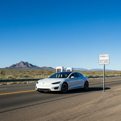 Tesla erreicht Meilenstein mit dem ersten Supercharger Highway-Schild in Arizona