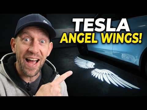 Tesla Angel Wing Lights & Tesery Carbonfaser-Spiegelkappen