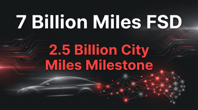 Tesla FSD-Flotte erreicht fast 7 Milliarden Meilen, davon 2,5 Milliarden Stadtmeilen, und markiert damit einen wichtigen KI-Meilenstein