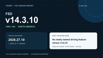 Tesla FSD v14.3.10: What Changed, Who Gets It and Why It Matters - Tesery Official Store