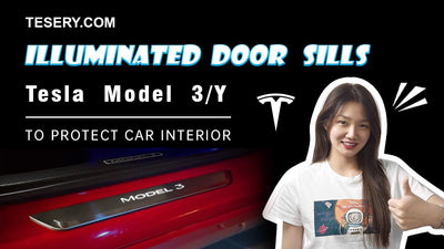 Tesla Model 3/Y Beleuchtete Einstiegsleisten - VIEL BESSER ALS TESLA-VERSION!