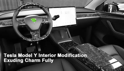 Tesla Model Y Innenmodifikation, die vollen Charme ausstrahlt
