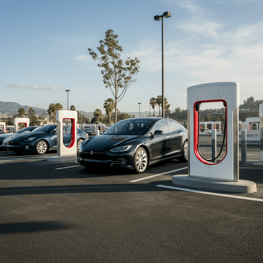 Tesla eröffnet erste öffentliche Semi Megacharger-Station in Los Angel