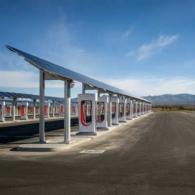 Tesla eröffnet riesige Solar-Supercharger-Station in Kalifornien