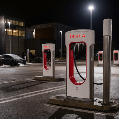 Tesla Supercharger in Schweden mit eingefrorenen Kabeln und Anti-Musk-Protestkunst inmitten von Arbeitskonflikten sabotiert
