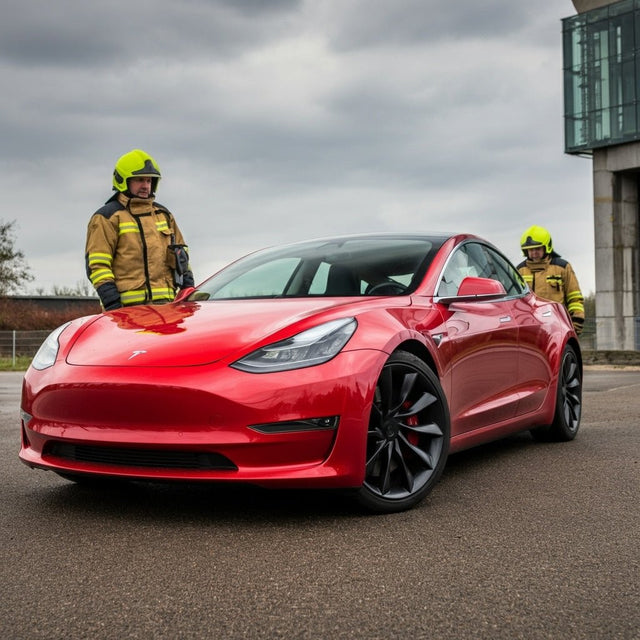 Tesla unterstützt deutsche Feuerwehrleute mit einem Ausbildungsprogramm für Elektrofahrzeuge