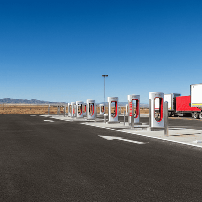 Tesla enthüllt riesige Erweiterung für den Firebaugh Supercharger mit spezieller Semi-Infrastruktur