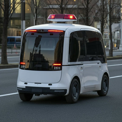 Waymo Robotaxi wird von der Tokioter Polizei erwischt