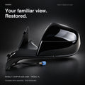 TESERY replacement mirror assembly for Model Y Juniper and Model YL, shown in black studio lighting