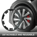 19’’ Nova Wheels Rim Protectors for Model 3 Highland | 360° ABS Wheel Edge Protection - Tesery Official Store