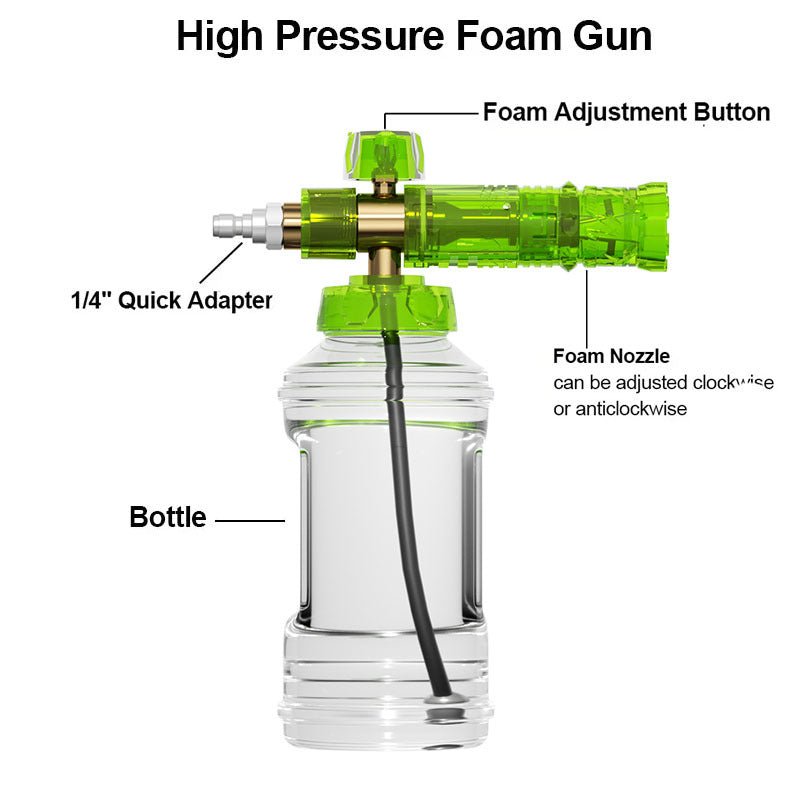 4000 PSI Foam Cannon for Pressure Washer - Aluminum Alloy Snow Foam Lance with 1/4" Quick Connect - Tesery Official Store
