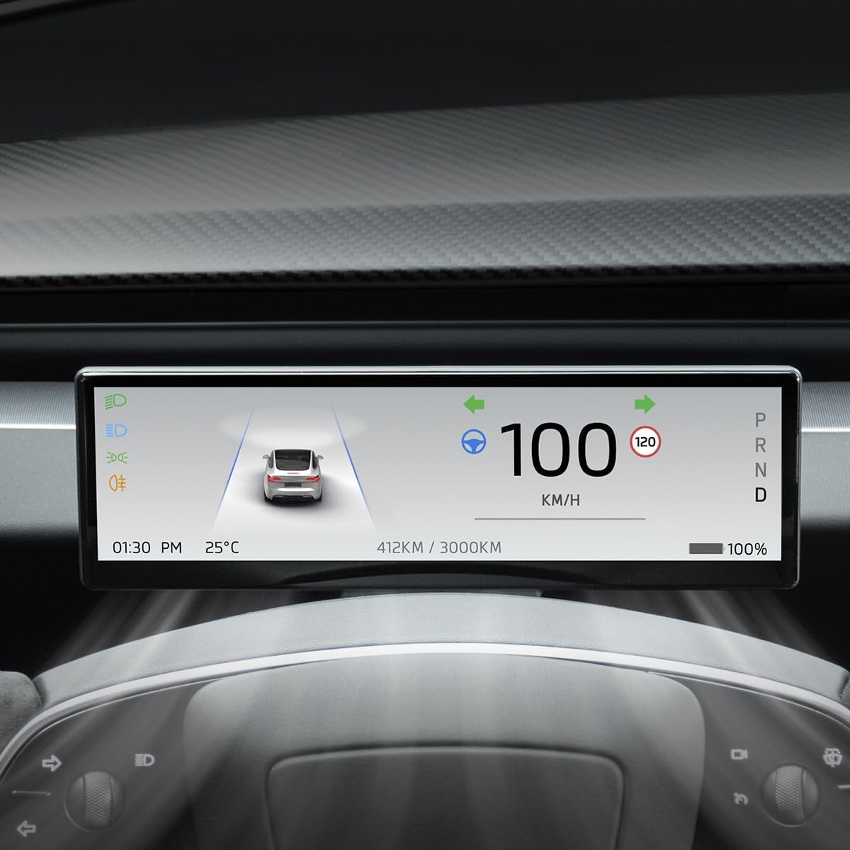 8.8 Inch Touch Screen Instrument Cluster Dashboard Display for Model 3 / Y - Tesery Official Store