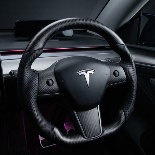 Sport Kohlefaser-Lenkrad für Tesla Modell 3 / Y Bar Style 39 ~
