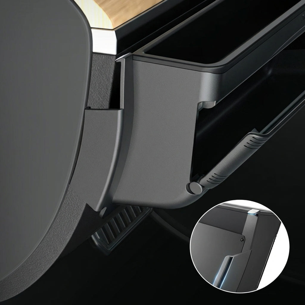 Dashboard Side Organizer & Mini Glove Box for Tesla Model Y Juniper 2025+ (LHD)