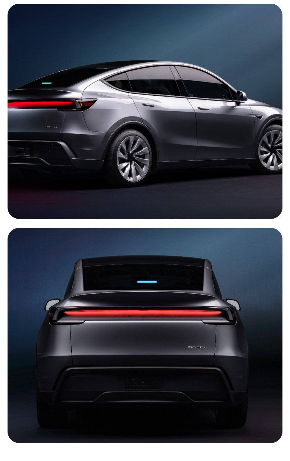 FSD Real-Time Blue LED Autopilot Signal for Tesla Model Y Juniper