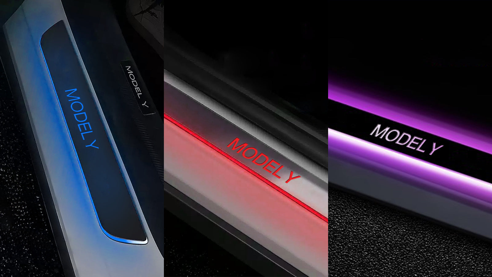 LED Colorful Lights Door Sills for Tesla Model Y/3/S/X