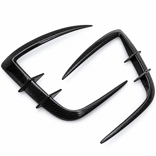 Real Carbon Fiber Front Intake Air Blades Trim for Model Y Juniper & Model YL 6-Seater