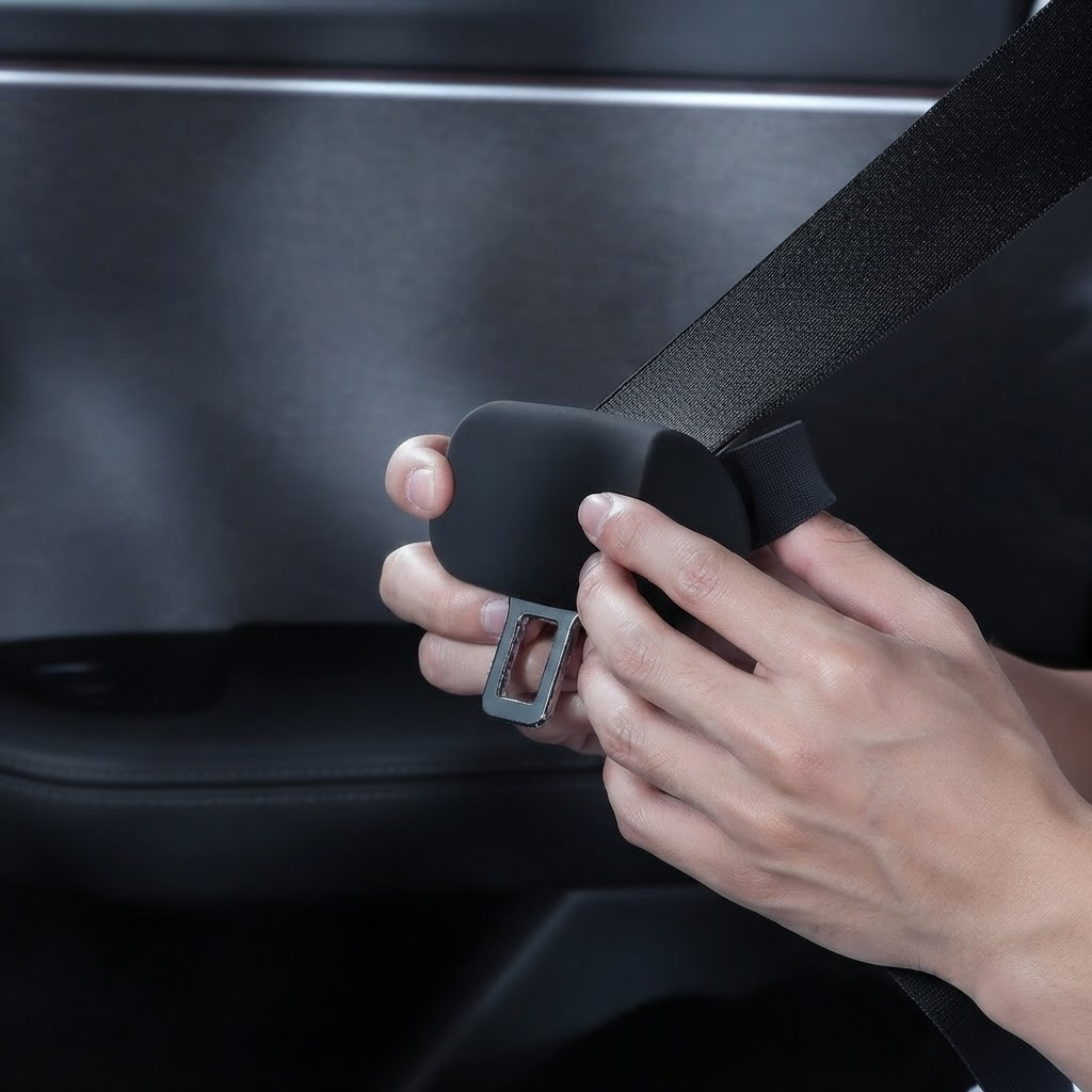 TESEY Sicherheitsgurt-Schnallenbezug-Set für Tesla Model 3 / Model Y 
