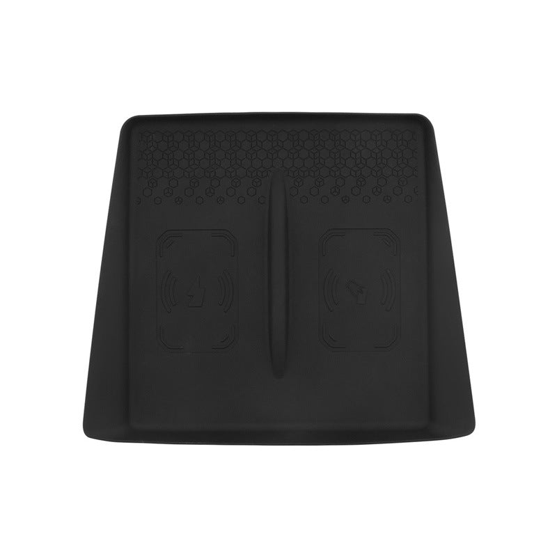 Silicone Center Console Mat for Model Y Standard 2026 – Non-Slip Wireless Charging Pad Cover