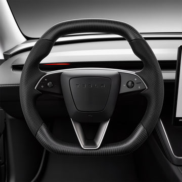 D-Shaped Carbon Fiber Steering Wheel for Model 3 Highland / Model Y Juniper