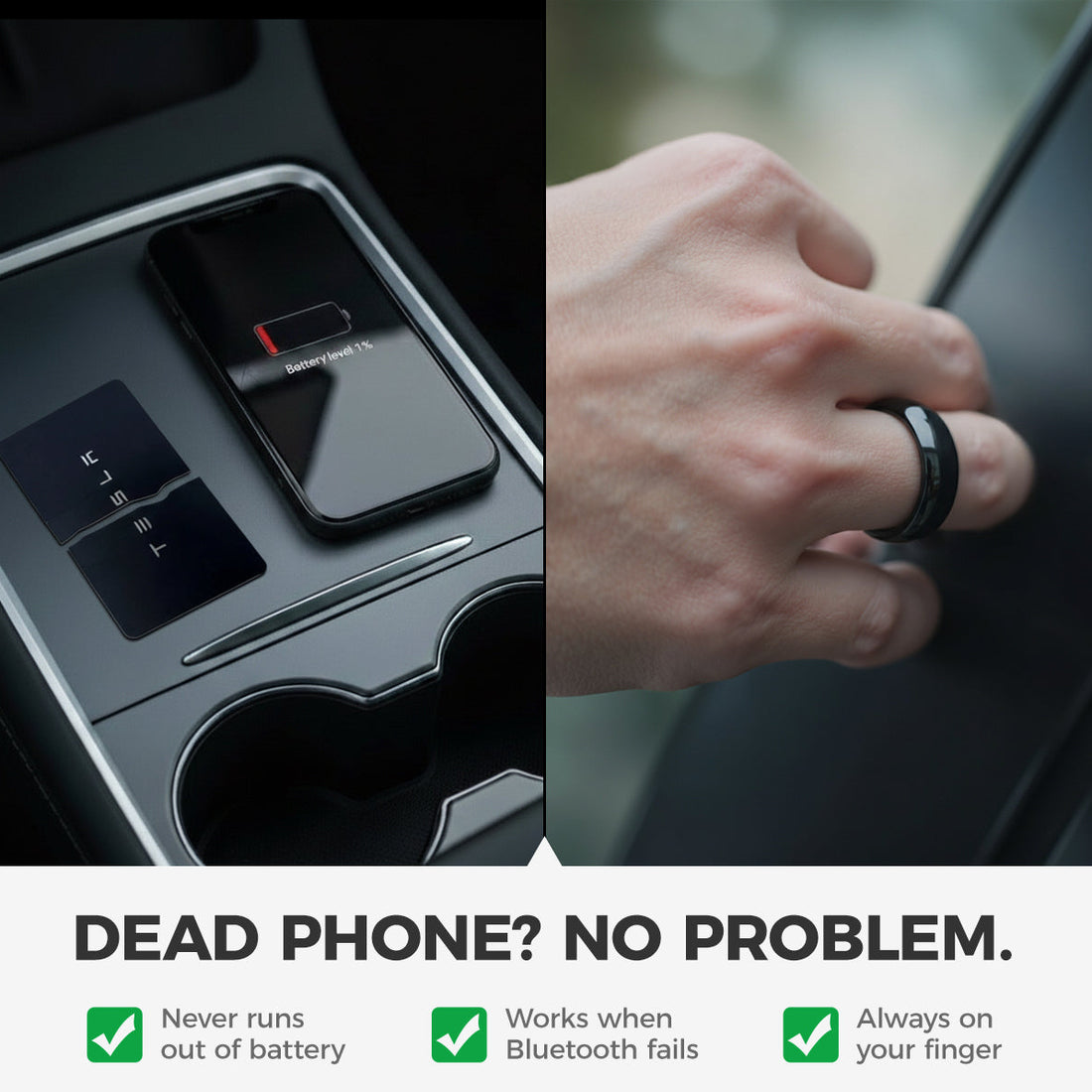 TESERY Smart Ring Key für Tesla Model 3 / Y / S / X