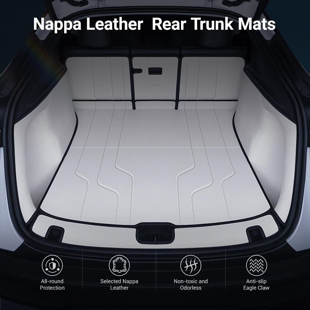 Nappa Leather Trunk Mat for Model Y Juniper (7 PCS) - Tesery Official Store