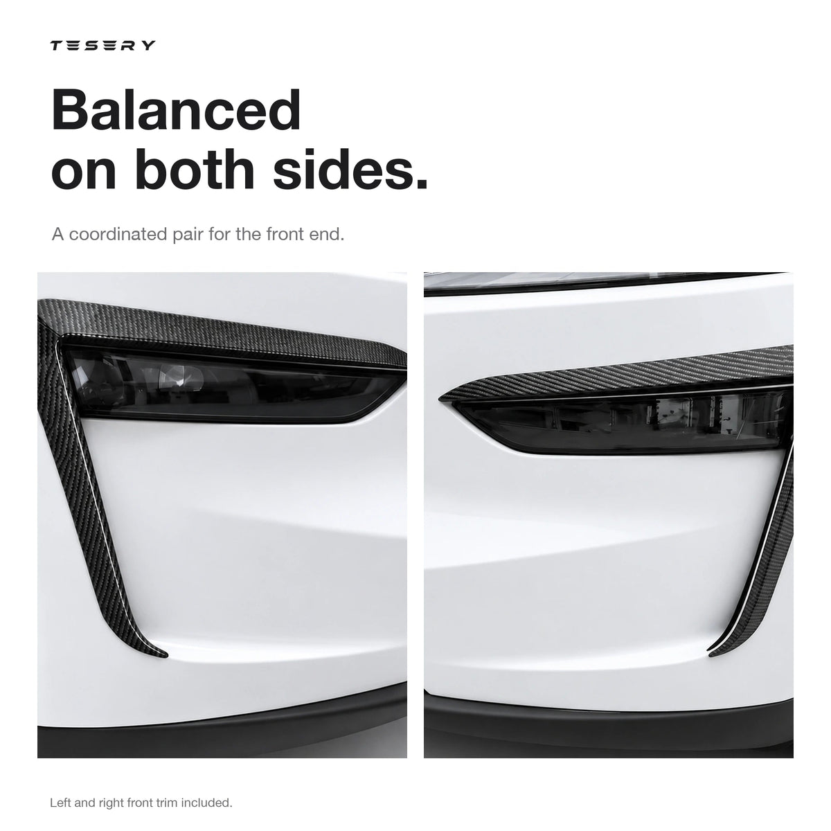 ABS Split Front Fog Light Bezel Cover for Model Y Juniper & YL 6-Seater - Tesery Official Store