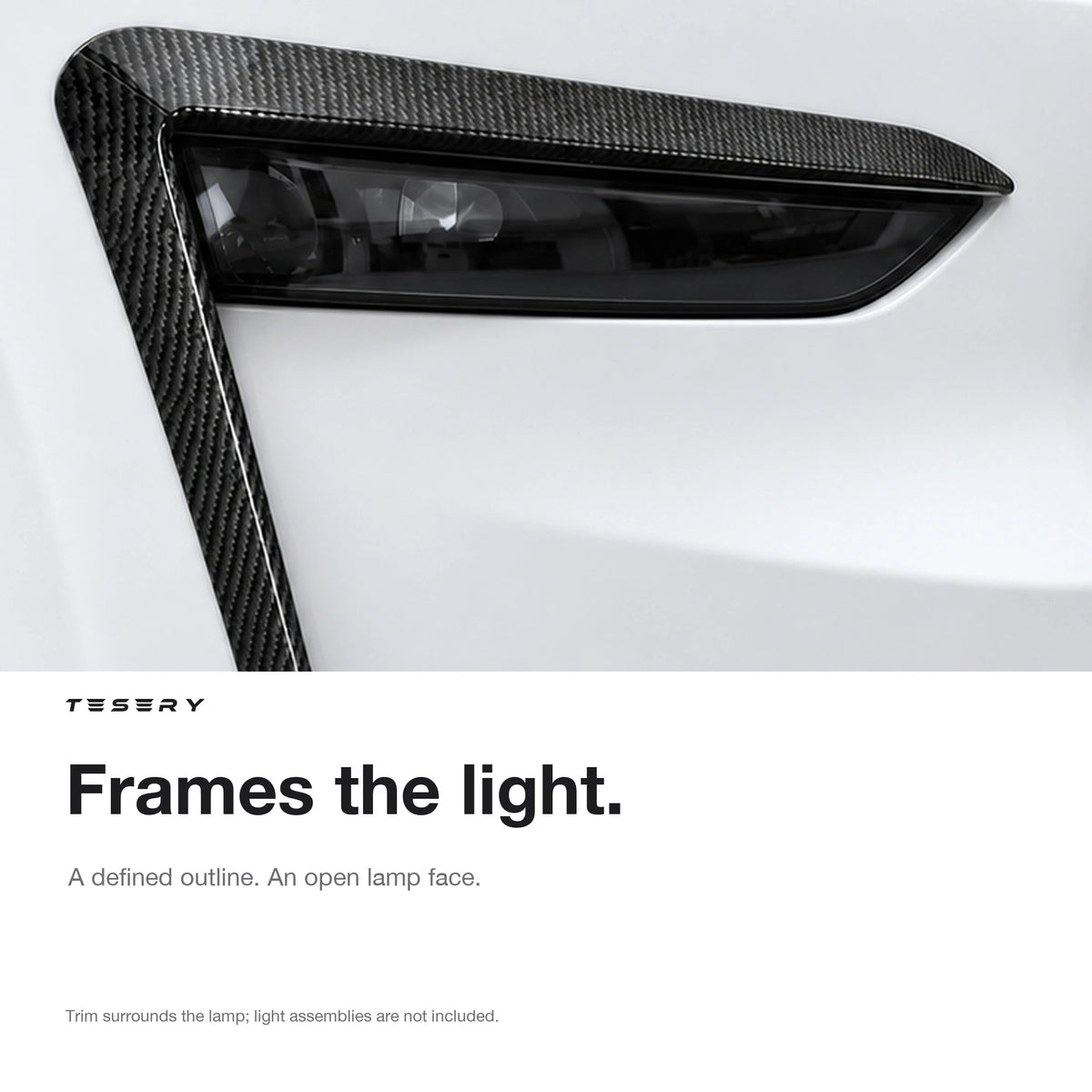 ABS Split Front Fog Light Bezel Cover for Model Y Juniper & YL 6-Seater - Tesery Official Store