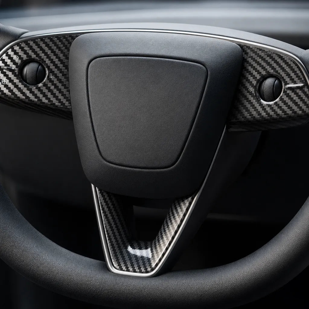 ABS Steering Wheel Button & V - Shape Trim Cover for Model Y Juniper | Tesery - Tesery Official Store