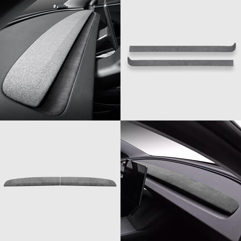 Alcantara Spliced Dash Trim for Tesla Model 3 Highland / Model Y Juniper (2PCS) - Tesery Official Store