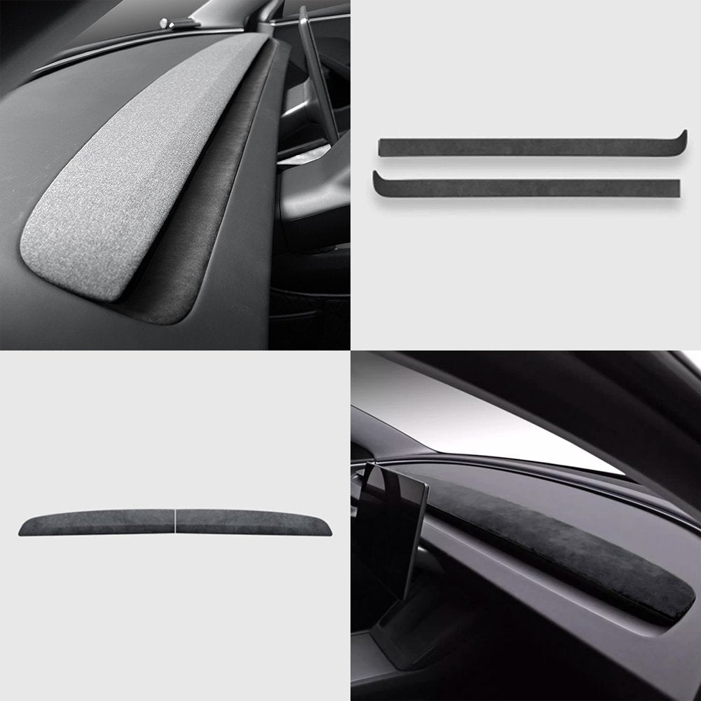 Alcantara Spliced Dash Trim for Tesla Model 3 Highland / Model Y Juniper (2PCS) - Tesery Official Store
