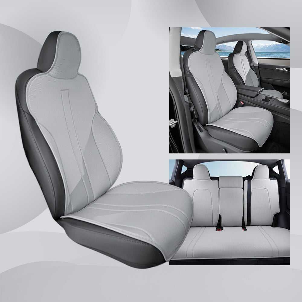 All Season Nappa Leather Seat Cover for Tesla Model 3/Y - Tesery Official Store