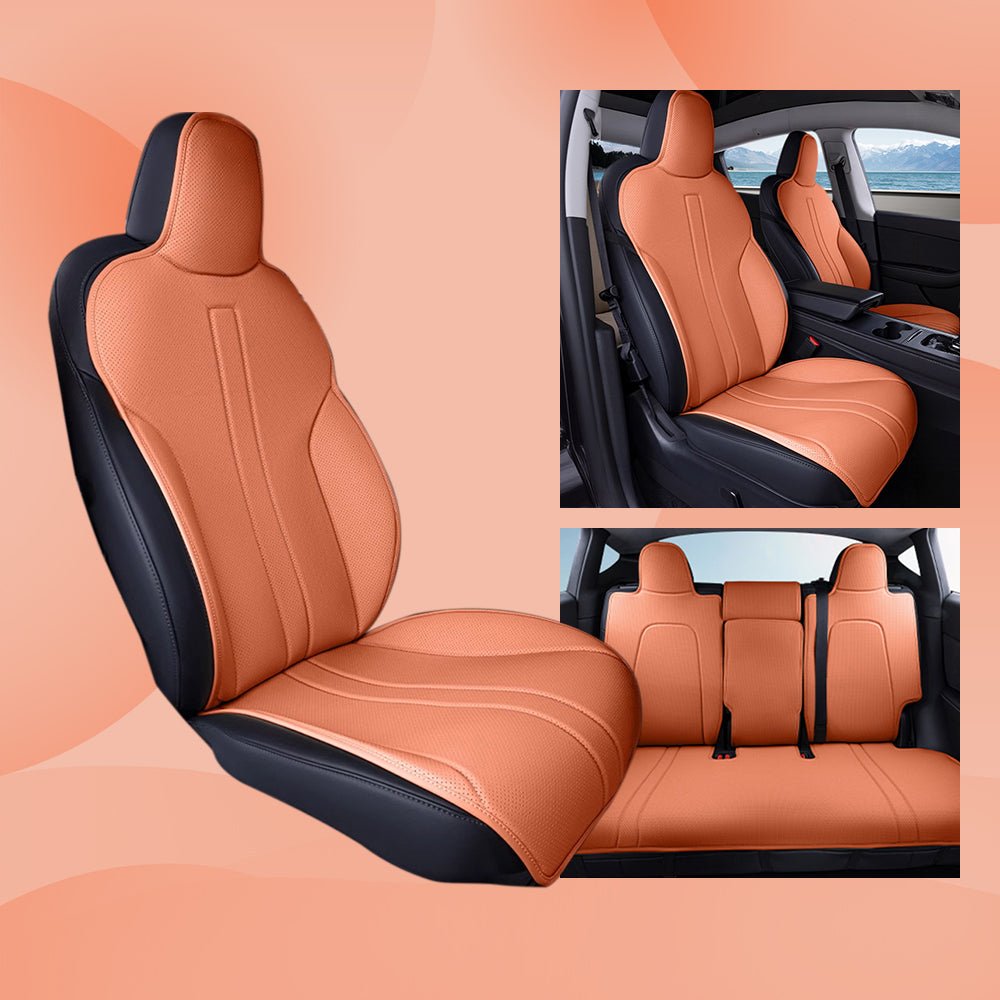 All Season Nappa Leather Seat Cover for Tesla Model 3/Y - Tesery Official Store