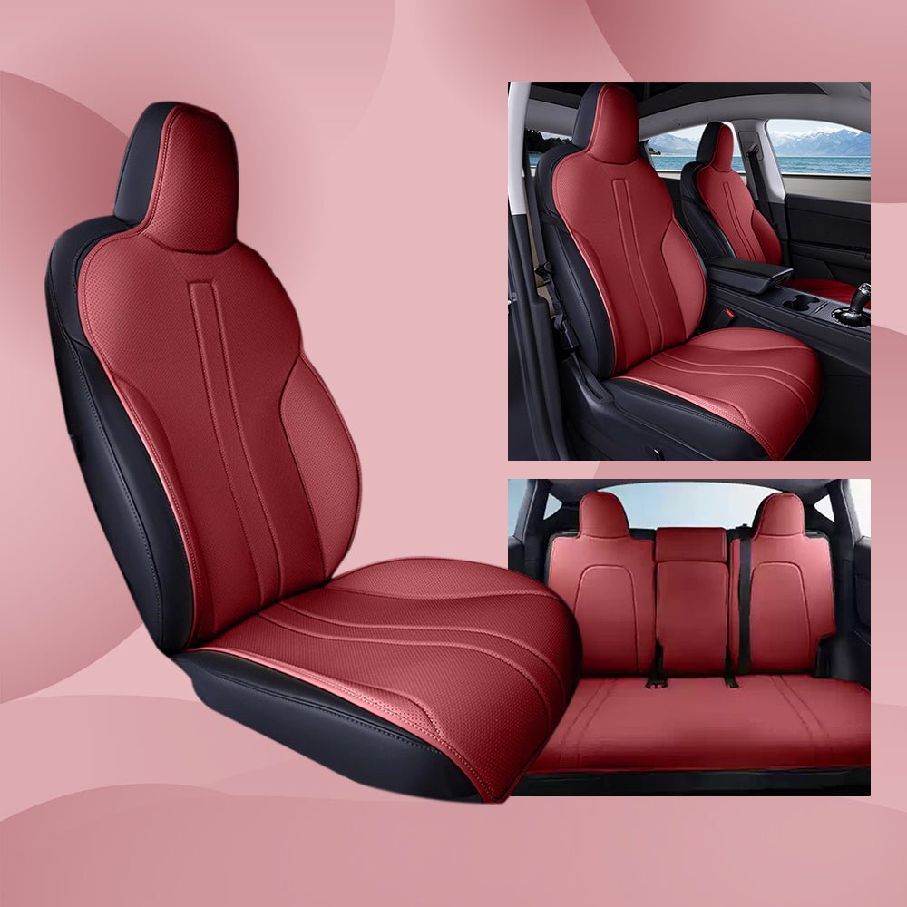 All Season Nappa Leather Seat Cover for Tesla Model 3/Y - Tesery Official Store