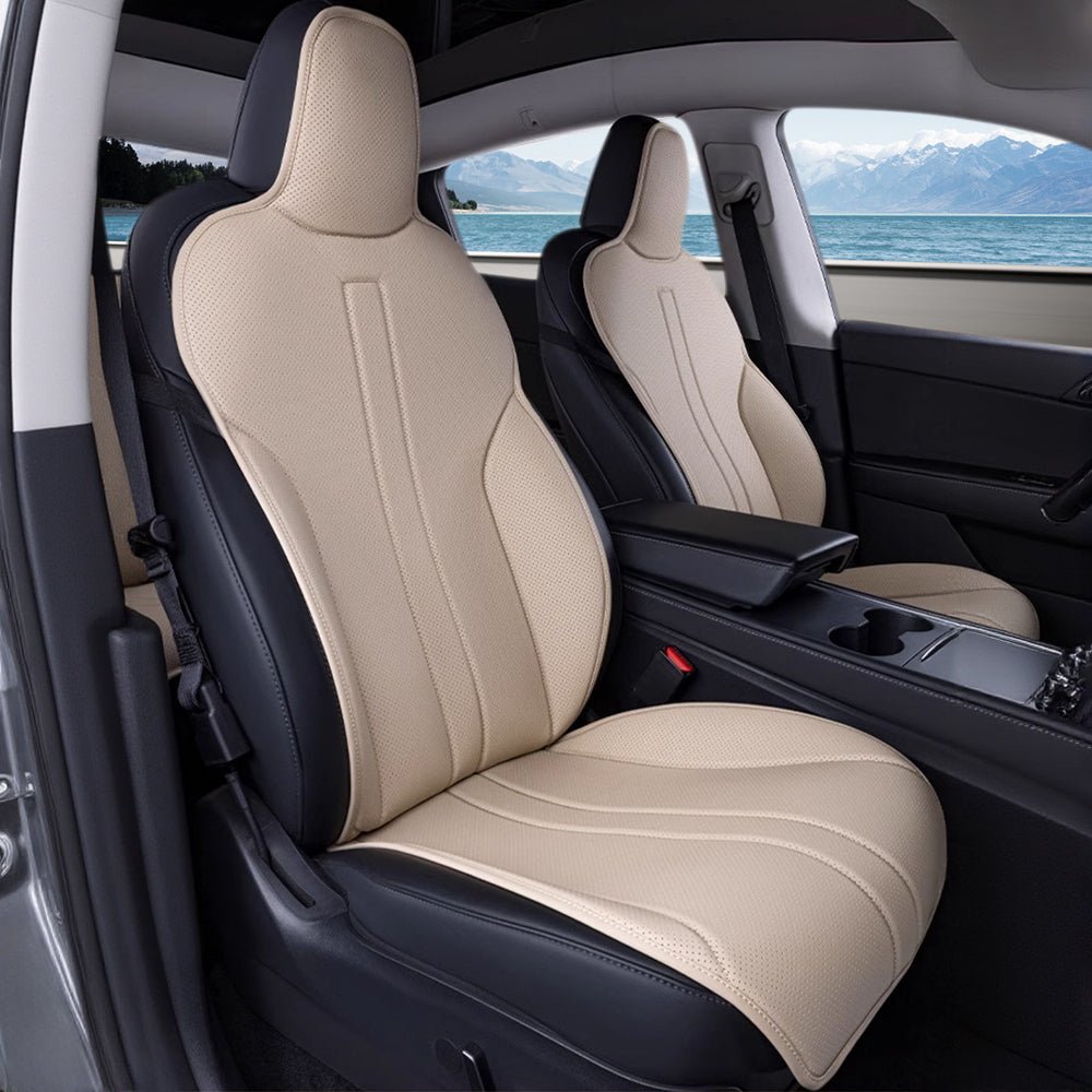 All Season Nappa Leather Seat Cover for Tesla Model 3/Y - Tesery Official Store