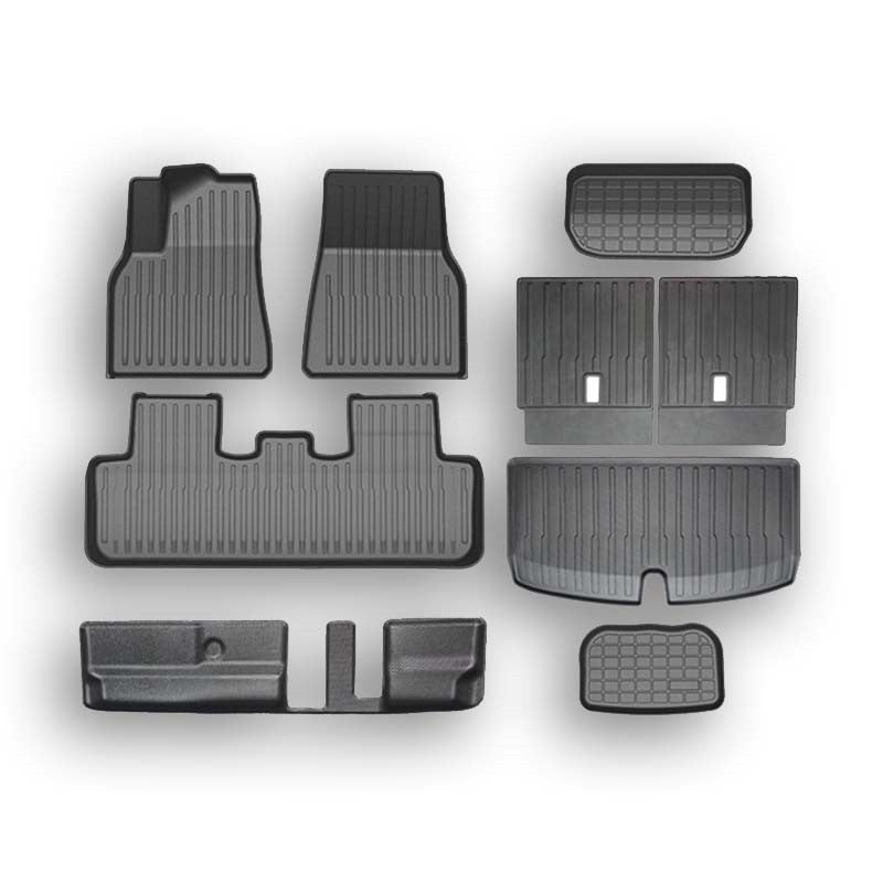 All Weather TPE Floor Mats for Tesla Model Y 7 Seats - Tesery Official Store