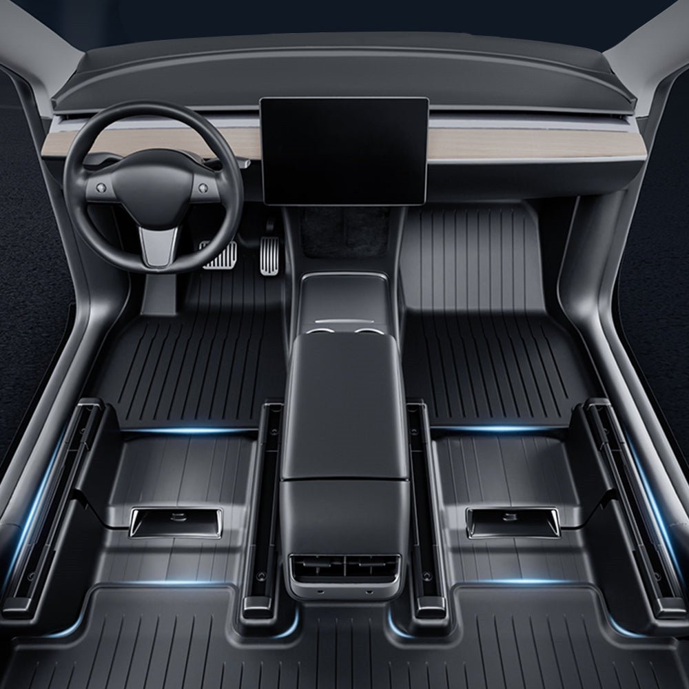 All - Weather TPE Floor Mats for Tesla Model Y Standard (LHD) - Tesery Official Store