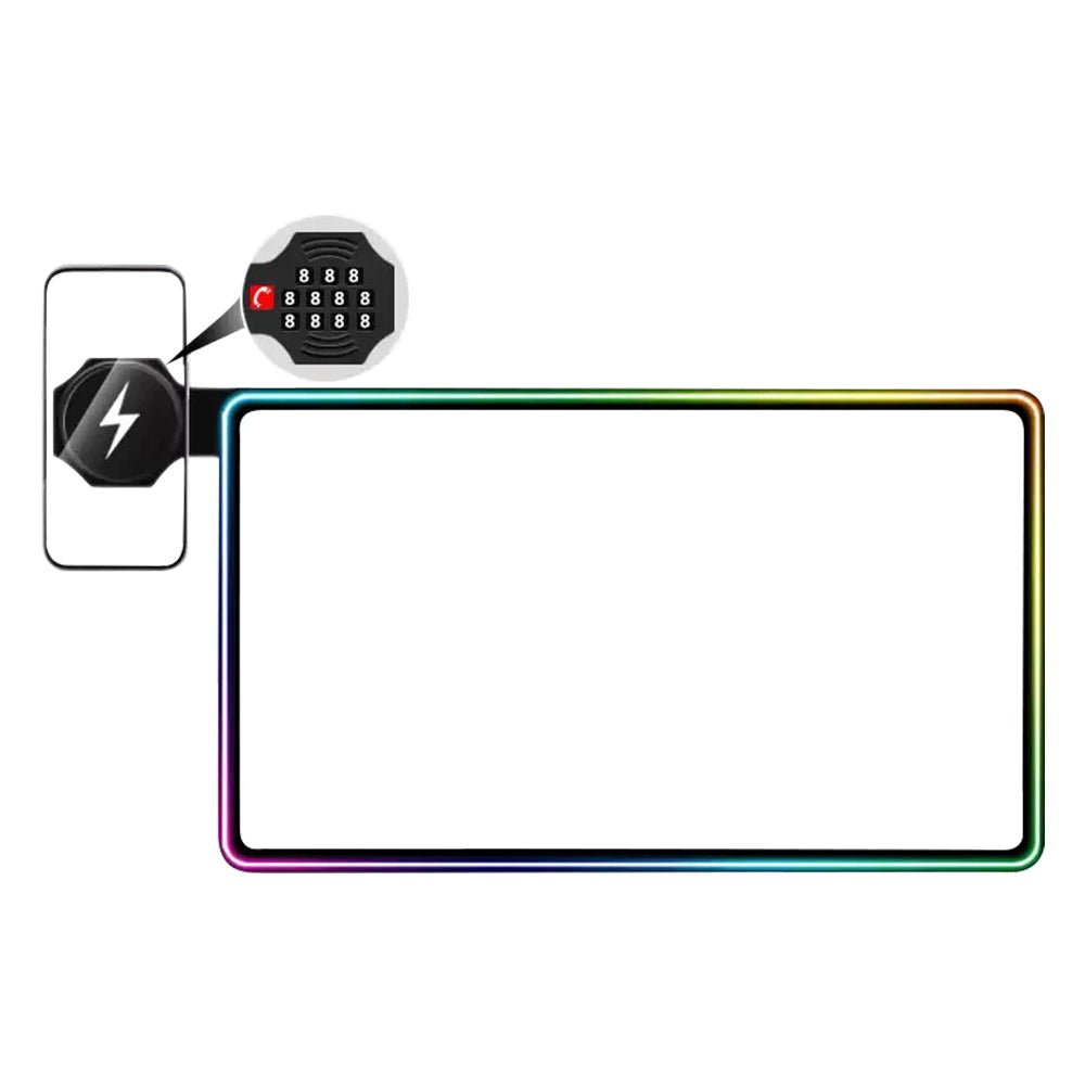 Ambient Light Screen Edge Protector With Wireless Charging Phone Holder for Model 3/Y - Tesery Official Store