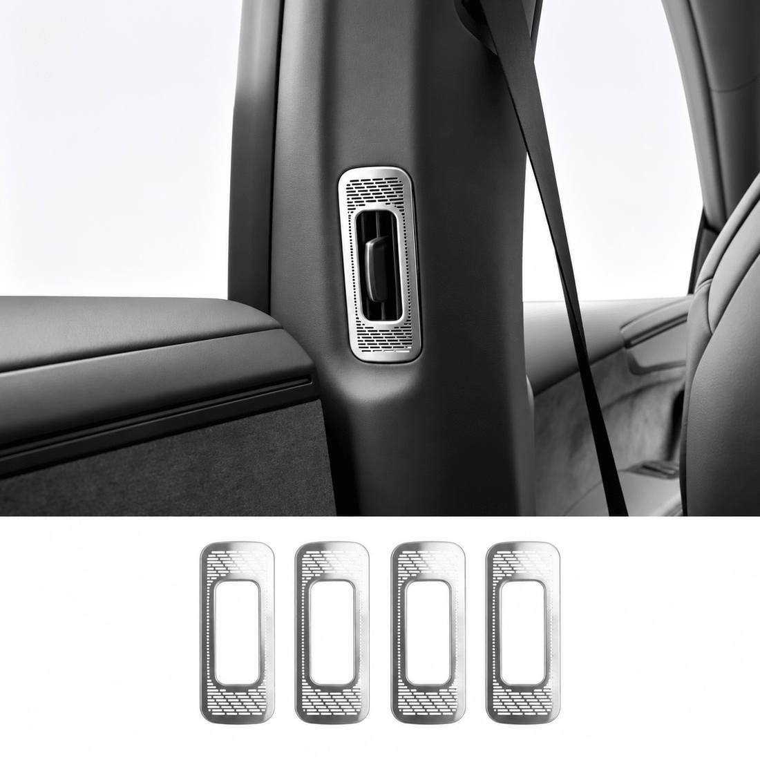 B & C-Pillar Air Vent Trim Covers for Model YL 6-Seat (4PCS) - Tesery Official Store