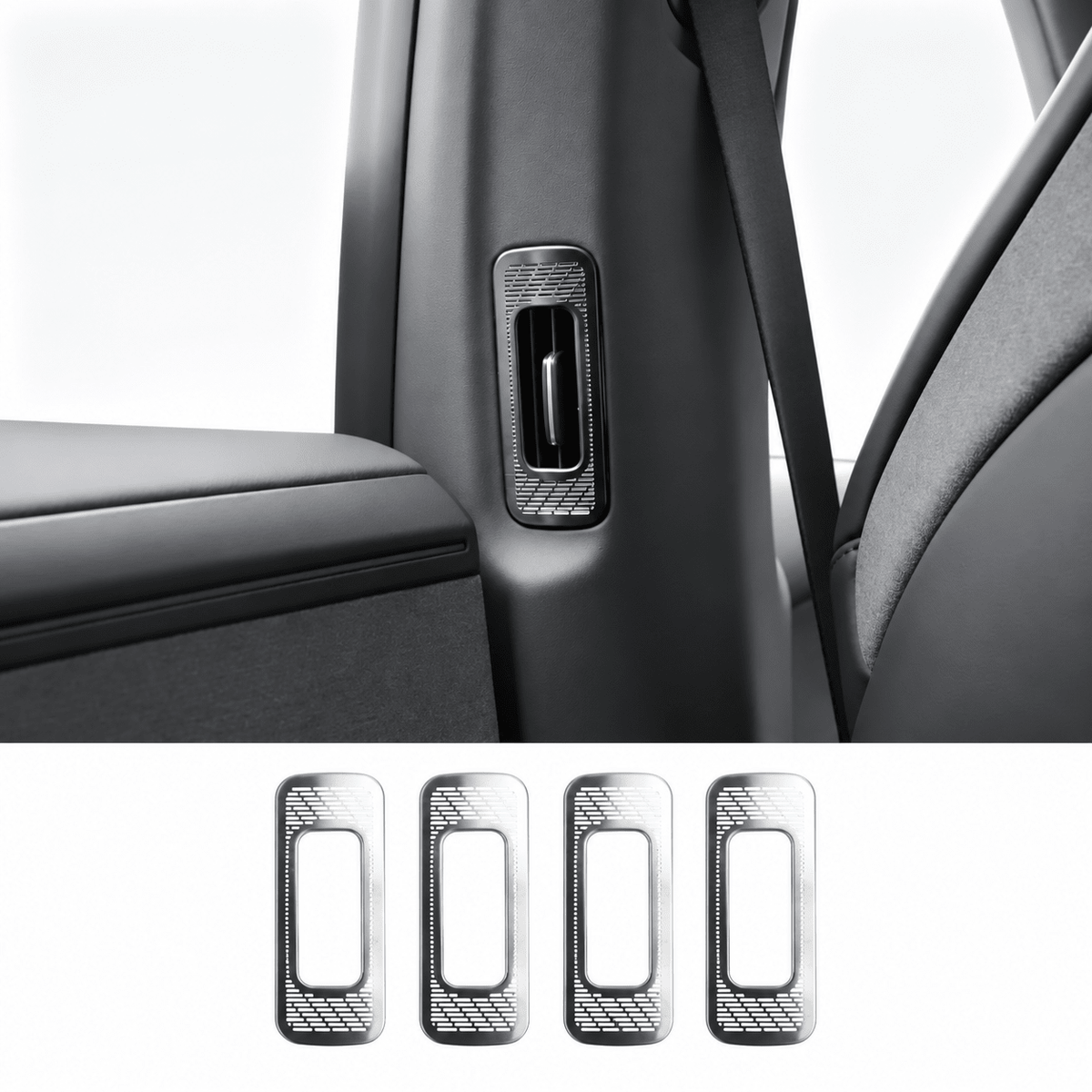 B & C-Pillar Air Vent Trim Covers for Model YL 6-Seat (4PCS) - Tesery Official Store